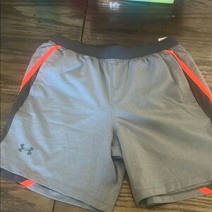 Under Armour Men's Gray and Orange Shorts